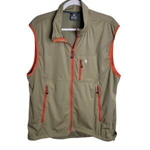 Little Donkey Andy Vest Men's Softshell Full Zip XXL Golf Vest Tan Orange